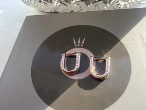 Pandora U Shape Hoop Earrings rose gold - Picture 1 of 2