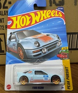 2025 HOT WHEELS MAINLINE CASE Q FORD RS200 PEAK PURSUIT 9/10 LONG CARD - Picture 1 of 3