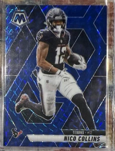 2025 Panini Mosaic Nico Collins Blue Prizm #12/99 Houston Texans Jersey Number - Picture 1 of 2