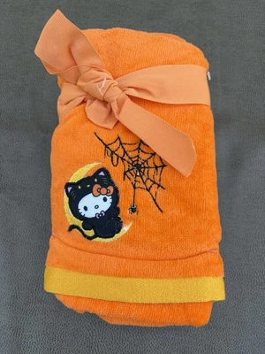Sanrio Hello Kitty Halloween Hand Towels. Moon With Spider Web. NWOT - Image 1 of 4