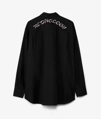 Raf Simons Black Fred Perry X Rs Standard Collar Nephology Cotton Shirt Medium , - Image 1 of 4