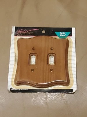 Cubierta de interruptor de placa de pared de madera maciza de roble American Tack vintage  Foto 1 de 2