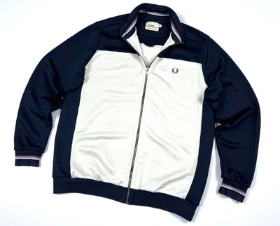 Men's FRED PERRY x BRADLEY WIGGINS Full Zip Classic Track Jacket Windbreaker XL - Image 1 of 4