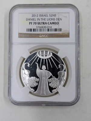 2012 Israel S2NS NGC PF70 Ultra Cameo Daniel in the Lions Den - Image 1 of 4