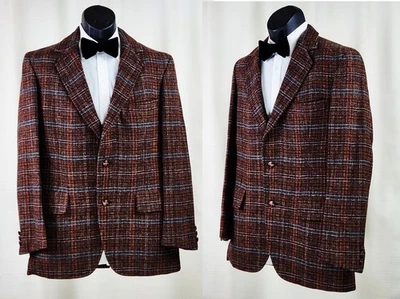 Vintage 60s 70s ~Pendleton~ Plaid Wool Blazer Sport Coat Jacket ~sz 40~ USA - Image 1 of 4