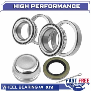 Trailer Bearing Grease Cap Kits L44649 L68149 with 1.719'' Seals #84 Spindle - Picture 1 of 6