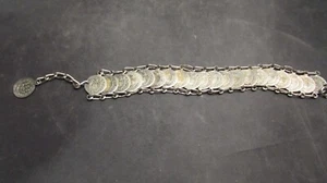 Vintage Republica Sancti Marini Souvenir coin bracelet 10" - Picture 1 of 9