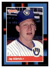 1988 Donruss #460 JAY ALDRICH RC Milwaukee Brewers Rookie