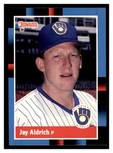 1988 Donruss #460 JAY ALDRICH RC Milwaukee Brewers Rookie