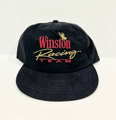 Gorra de colección Winston Racing Team negra aterciopelada Snapback NASCAR años 90 rayón Foto 1 de 4
