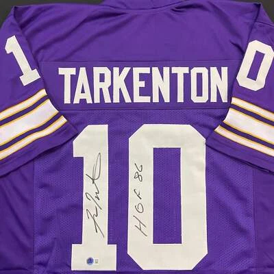 Fran Tarkenton Autographed Purple Pro-Style Jersey w/ HOF 86 Minnesota Vikings - Image 1 of 3