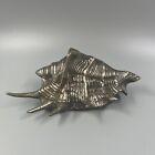 Large Vintage Solid Silver Metal Spider Conch Seashell 7” Long Fine Detail