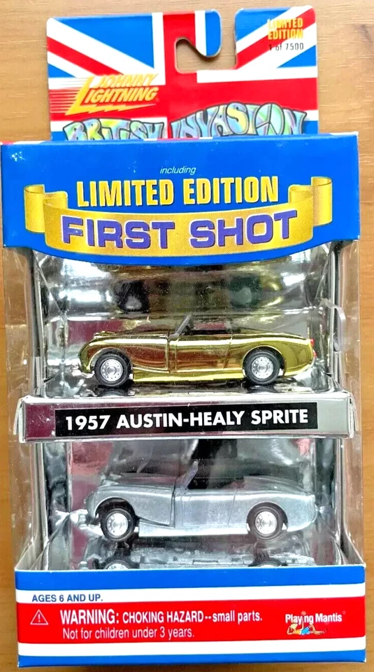 Johnny Lightning 1957 Austin Healy Sprite 2 cars real rider tire zmack & Gold - Image 1 of 1