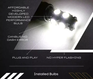 FIT CITROEN CAR LIGHT BULBS LED ERROR FREE CANBUS 9 SMD XENON W5W 501 - Picture 1 of 12