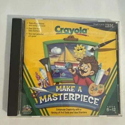 Crayola Make A Masterpiece CD ROM Ages 5-12 Art Learning Educational - Image 1 of 3