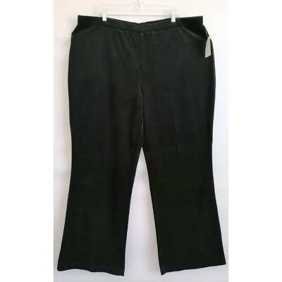 Женские спортивные штаны Charter Club черные с высокой талией плоские спереди без застежек плюс 3X новые - Изображение 1 из 4