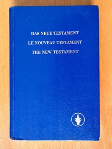 New Testament - Gideons International - in English German French – 1980s USA - Picture 1 of 9