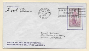 Autógrafo HUGO CLASON 1936 firmado abogado y político. Presidente de la Cámara - Imagen 1 de 2