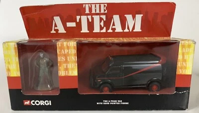 Corgi 1/36 Scale CC87502 - The A-Team GMC Van With BA Baracus Figure - Black/Red - Image 1 of 4
