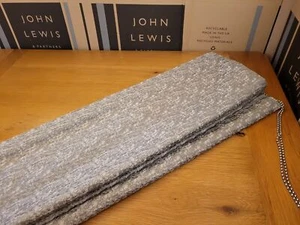 John Lewis Textured Satin MTM W196xD112 cm Roman Blind RRP £240 - Picture 1 of 8