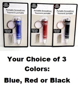 Multi use Portable Mini Screwdriver Precision 3 Bits Tool Kit Aluminum Phillips - Picture 1 of 8