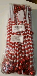 Red And White 12" Beaded Holiday Bells Pipe Cleaners New 80 Pieces - Picture 1 of 5