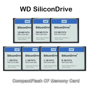 WD SiliconDrive 128MB 256MB 512MB 1GB 2GB 4GB 8GB Compact Flash CF Memory Card - Picture 1 of 15