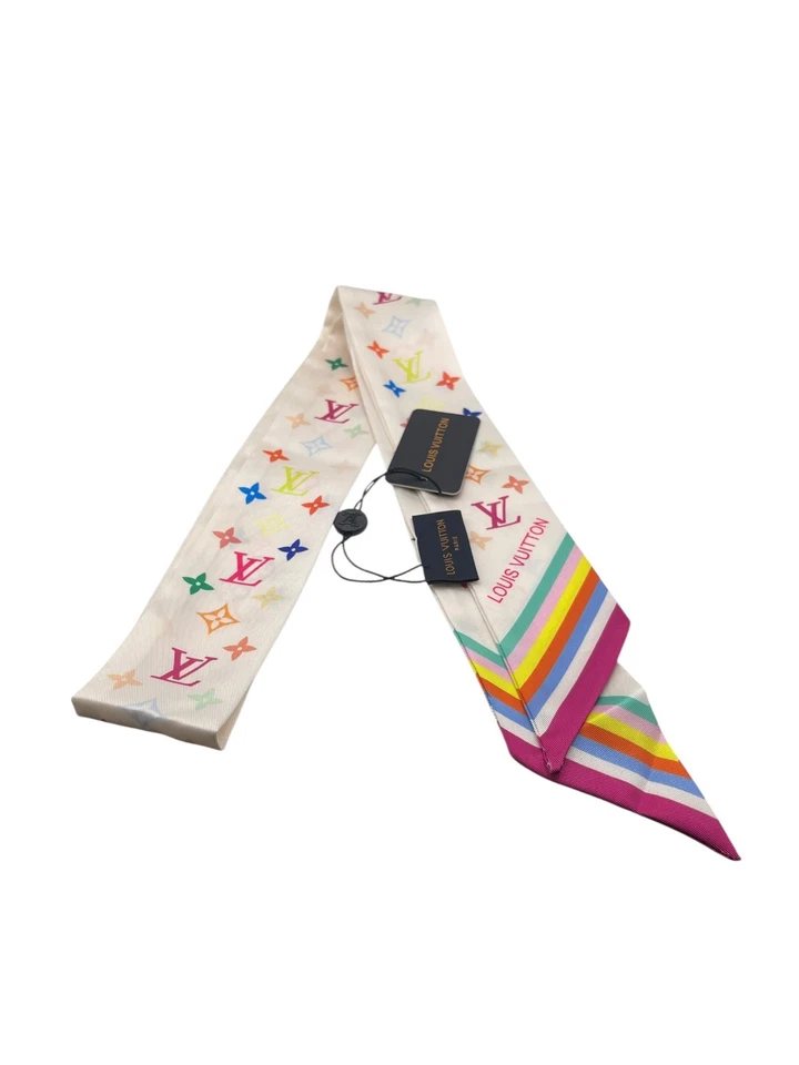 Auth Louis Vuitton Bandeau Silk Scarf Monogram M71991 Silk Scarf BA090020