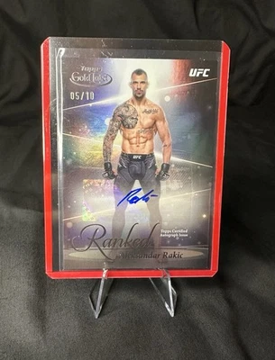 Aleksandar Rakic 2024 Topps Gold Label UFC Black Ranked Auto #RIK-ARA - 05/10 🔥 - Image 1 of 2