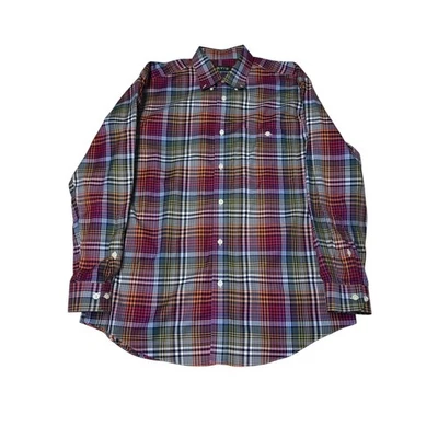 Camisa a Cuadros Orvis Para Hombre Grande Manga Larga Con Botones 100 Algodón Informal Foto 1 de 4