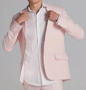 Tommy Hilfiger Men Light Pink Linen Modern-Fit Sport Coat Jacket Size 48R New - Picture 1 of 6