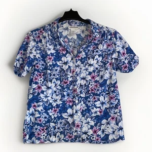 Blusa Top Floral con Botones Cathy Daniels Talla Grande - Imagen 1 de 4