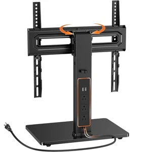 Soporte de TV giratorio universal Perlegear con toma de corriente, mesa para 32-60,65 pulgadas - Imagen 1 de 7