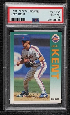 1992 Fleer Update Jeff Kent #U-104 PSA 6 Rookie RC - Image 1 of 2