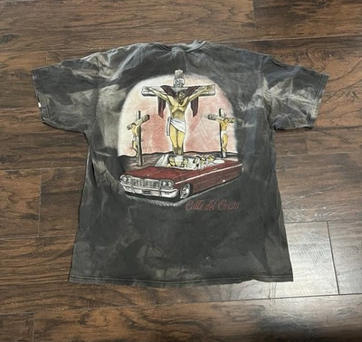 Camiseta De Colección Dios Jesucristo Para Hombre XL Negra “Calle Del Cristo” Chicano Aztlán Foto 1 de 4