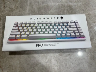 Alienware Pro Wireless Gaming Keyboard - Bluetooth 5.1/2.4 GHz Lunar Light NEW - Image 1 of 4
