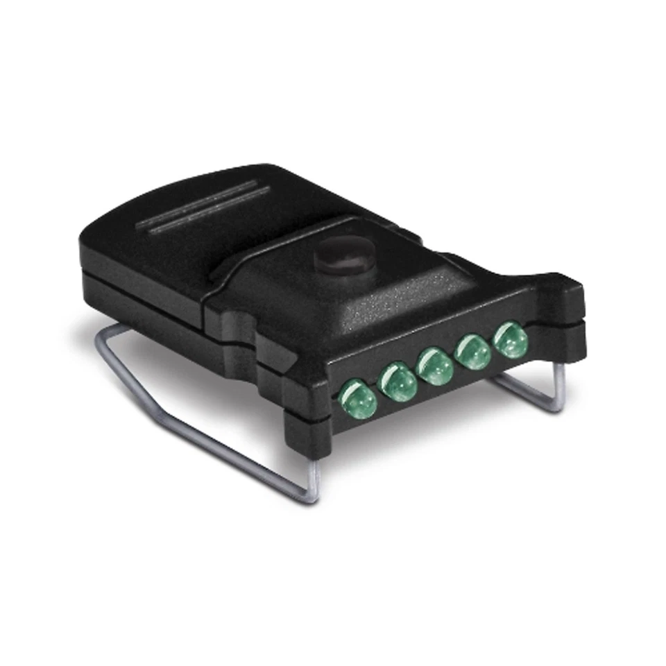 Clip Micro Sombrero Cíclope Luz 10 Lúmenes con 5 Bombillas LED Verdes Foto 1 de 1