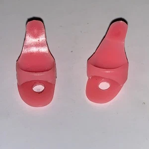 VINTAGE BARBIE Hot PINK OPEN TOE MULE SHOES JAPAN #1 Holes  Prototype - Picture 1 of 1