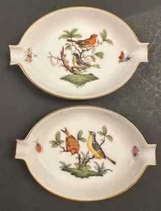 HEREND  Rothschild Trinket Dishes Porcelain Hand Painted Free Shipping - Picture 1 of 2