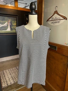 Talbots Striped Sleeveless Top (L) - Picture 1 of 3
