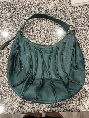 Bolso de mano Isabella Fiore vintage hobo - verde azulado oscuro y detalles Foto 1 de 4