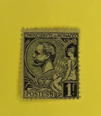 #18 TIMBRE MONACO  N 20 1F Prince Albert 1er  * - Photo 1/2