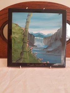 Mexican Hand Painted Ceramic Art Tile Signed by Jorges Lopez 1997. VGC - Picture 1 of 4