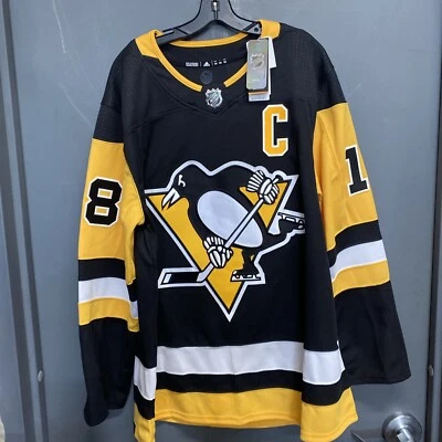 New adidas #18 Pittsburgh Penguins NHL Authentic Pro Jersey Sz 60 McSparrin Jr - Image 1 of 4