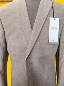 Next Tailoring Grey  Check Fully Lined Suit Jacket Blazer Slim fit chest 34in - Picture 1 of 19