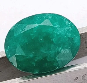 Oval Cut Natural Green Emerald 6.50 cts Loose Gemstone AG271 - Picture 1 of 8