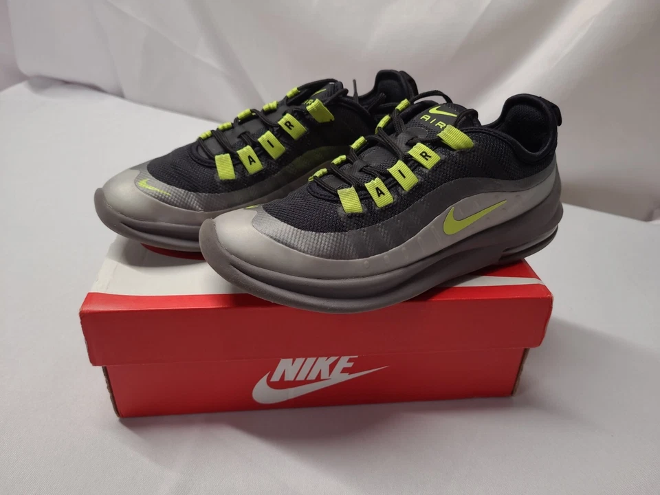 Nike Air Max Axis GS Black / Green Grey 5Y | 6.5 Womens Big Kids Running Shoes - Image 1 of 4