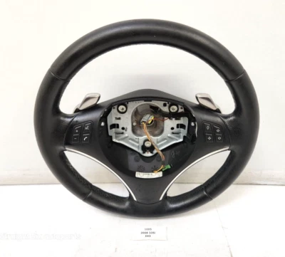 ✅ 06-10 Volante deportivo OEM BMW E92 E93 335 CUERO negro con palancas de cambio * Foto 1 de 4