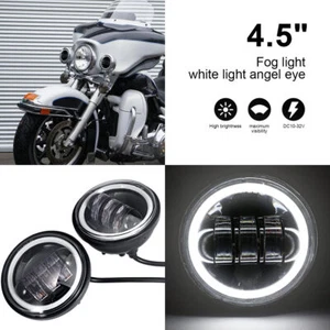 4-1/2" 4.5 Pulgadas LED Auxiliar Punto Pasador Lámpara Antiniebla Anillo Ojo de Ángel Motocicleta EE. UU. - Imagen 1 de 10