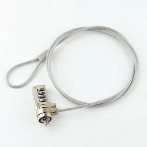 ALLOY ANTI THEFT SECURITY CODE LOCK CABLE FOR LAPTOP PC DESKTOP KENSINGTON SLOT - Picture 1 of 5